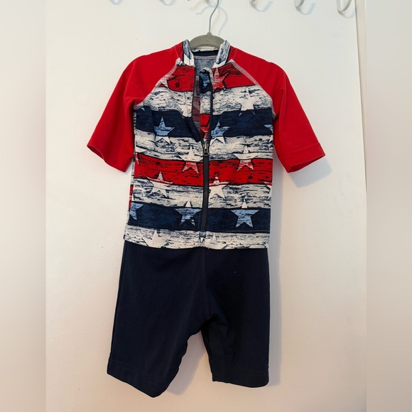 Columbia Other - Columbia Kids Red and Blue Star Rashguard